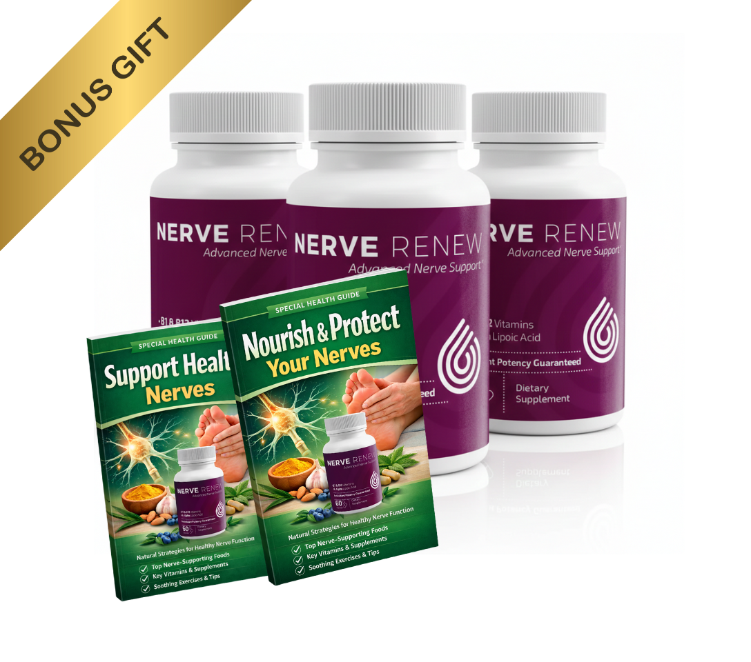 3 MONTH SUPPLY of Nerve Renew + 2 FREE Bonuses!